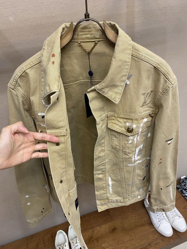 루이비통 레터 플라워 자수 그래피티 데님 자켓 001-274178