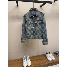 루이비통 체크무늬 데님 자켓 001-274187