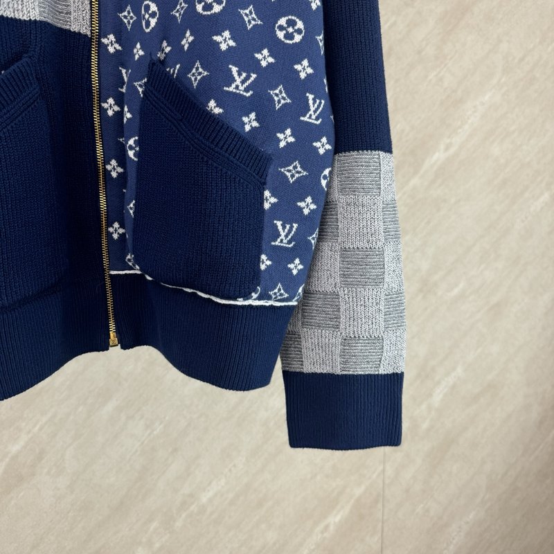 Nigo 패치워크 디자인 헤비 니트 지퍼 자켓 001-274208