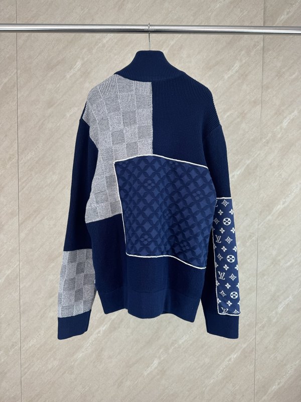 Nigo 패치워크 디자인 헤비 니트 지퍼 자켓 001-274208