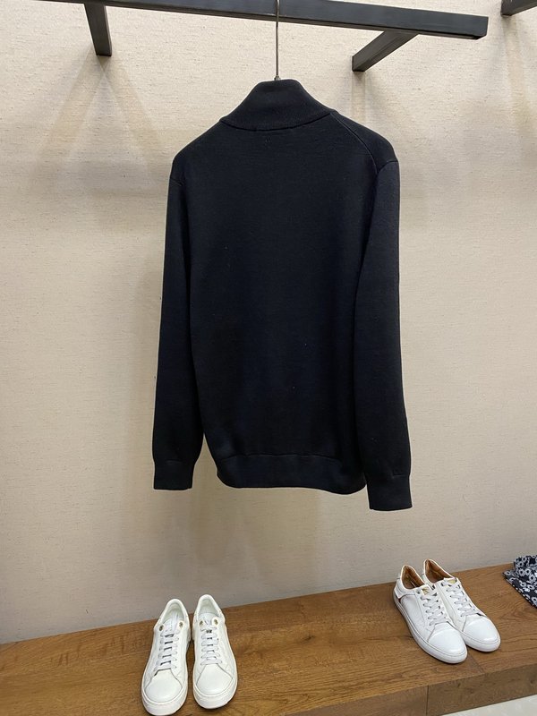 루이비통 메탈 레터 로고 스탠드칼라 지퍼 울 자켓 001-274225