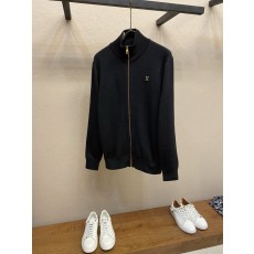 루이비통 메탈 레터 로고 스탠드칼라 지퍼 울 자켓 001-274225