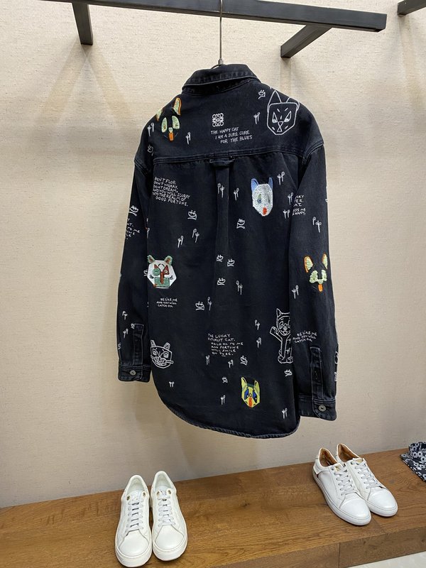 로에베 Louis Wain 콜라보 고양이 자수 데님 재 001-274929