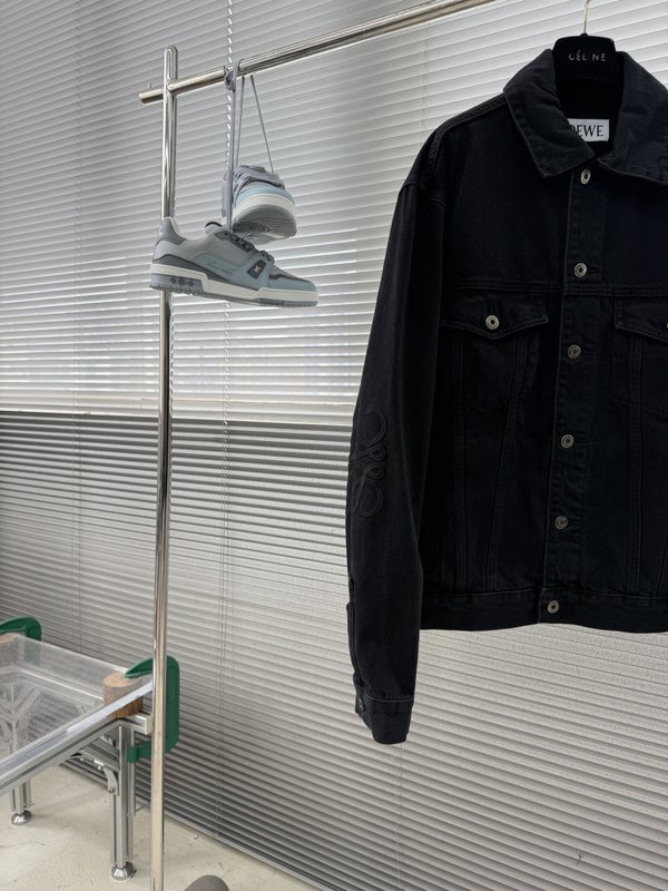 로에베 자수 디테일 데님 자켓 001-274958