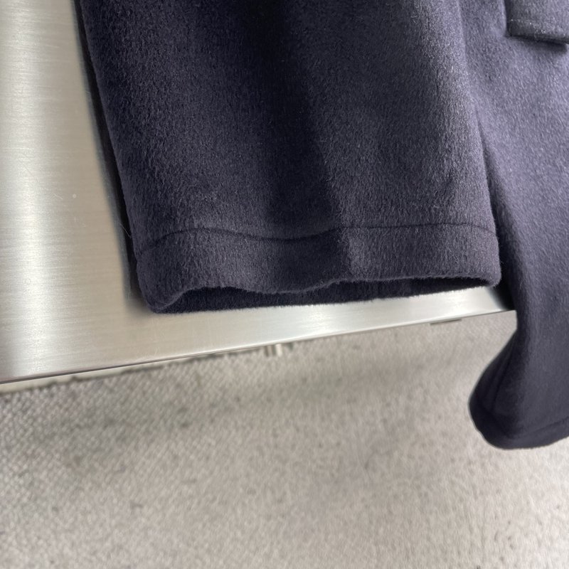 LOEWE 피스탬프 후드 롱 코트 001-274960