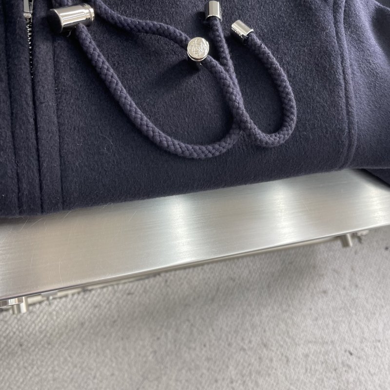 LOEWE 피스탬프 후드 롱 코트 001-274960