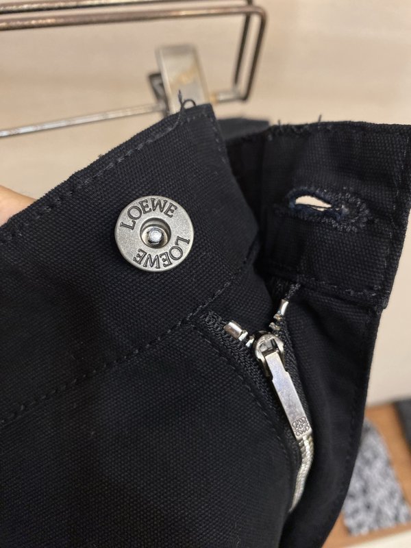 Loewe 루이스 웨인 고양이 자수 와이드 청바지 001-274976