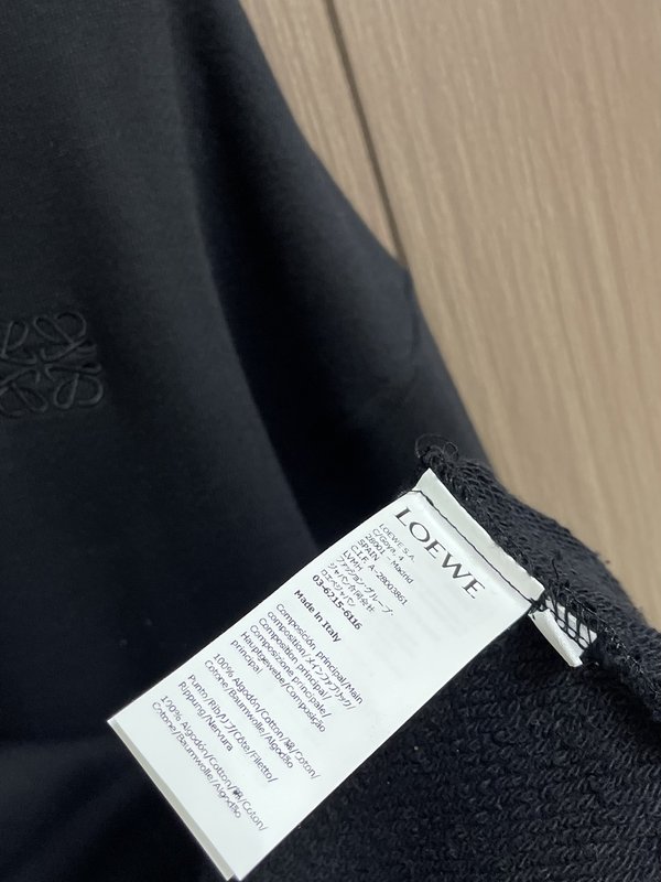 LOEWE 가죽 매듭 자수 후드티 001-274980