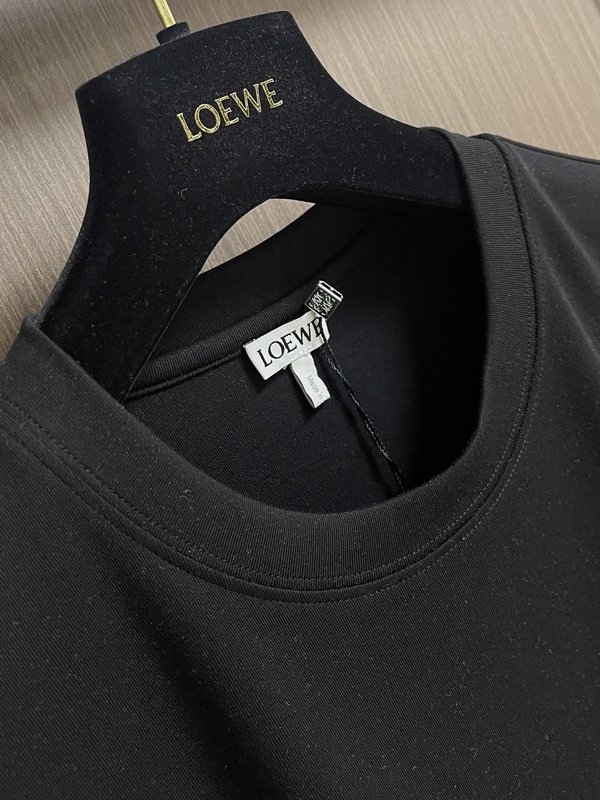 LOEWE 자수 로고 긴팔 티셔츠 001-275001