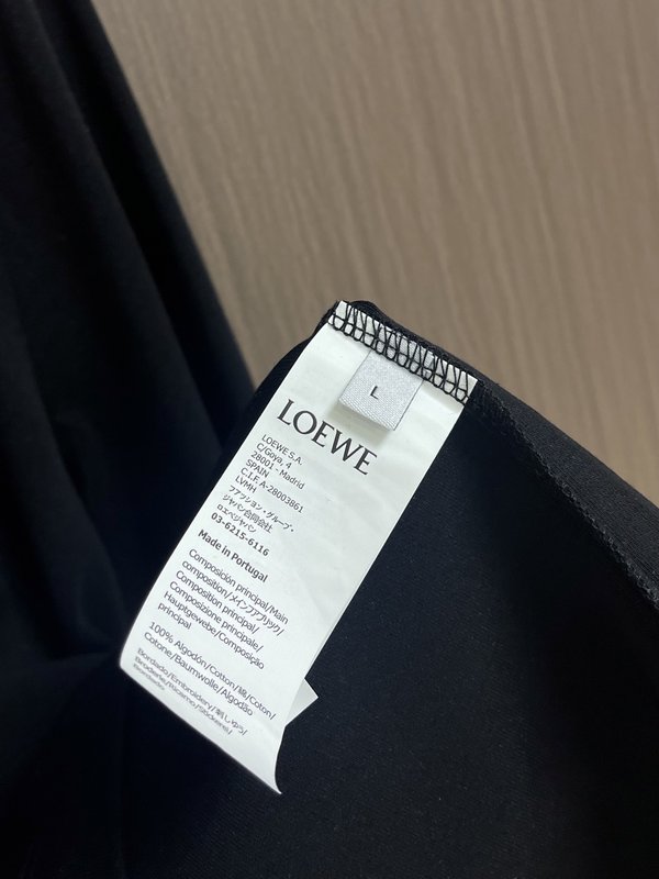 LOEWE 자수 로고 긴팔 티셔츠 001-275001