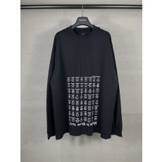 발렌시아가 스마일 프린트 워싱 오버사이즈 롱슬리브 티셔 001-275128