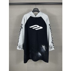발렌시아가 레터 프린트 후드 롱슬리브 티셔츠 001-275132