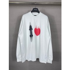BALENCIAGA 520 하트 후드 로고 자수 긴팔 001-275168