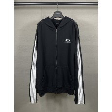 발렌시아가 SS25 컬러블록 지퍼 후드 스웨트셔츠 001-275206