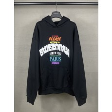 발렌시아가 프린트 자수 후드 스웨트셔츠 001-275210