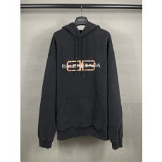 발렌시아가 NEW 로고 더블 컬러 블러 프린트 후드티 001-275241
