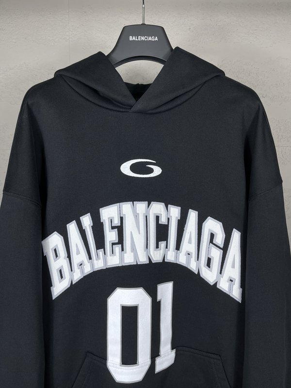BALENCIAGA 농구 유니폼 자수 후드티 001-275247