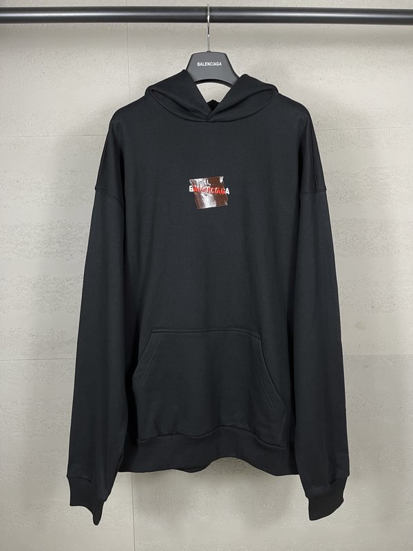 발렌시아가 레터로고 자수 후드티 001-275249