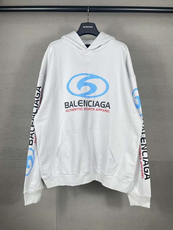 발렌*가 서핑 패턴 프린트 데님 후드티 001-275282