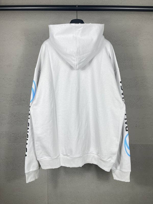 발렌*가 서핑 패턴 프린트 데님 후드티 001-275282