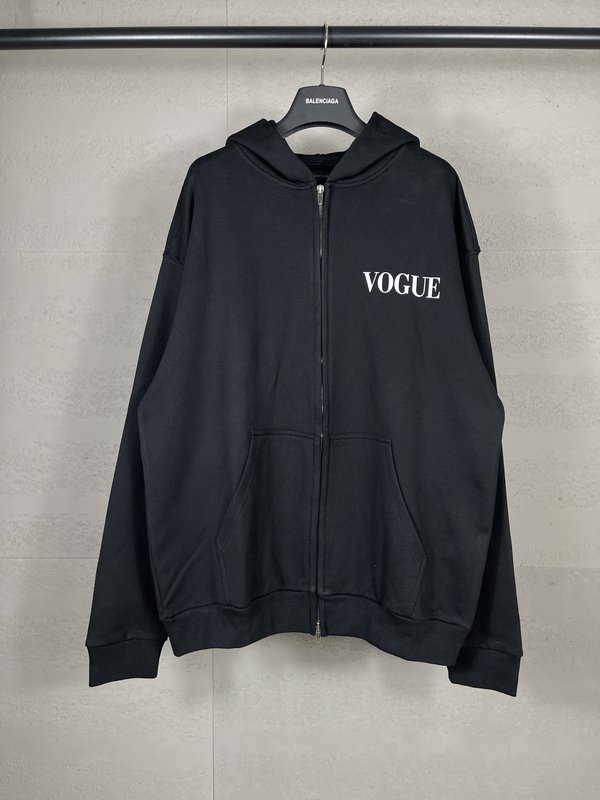 발렌시아가 Vogue 콜라보 프린트 후드 스웨트셔츠 001-275289