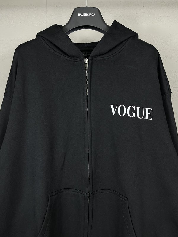 발렌시아가 Vogue 콜라보 프린트 후드 스웨트셔츠 001-275289