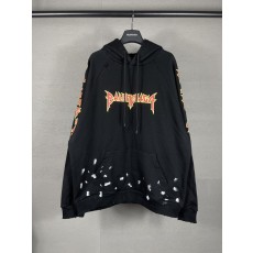 발렌시아가 빈티지 록밴드 프린트 후드티 001-275313