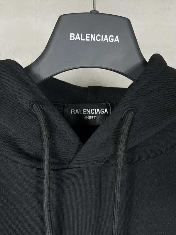 BALENCIAGA 클래식 레터 프린트 후드티 001-275316