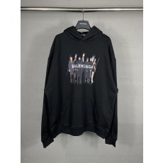 발렌시아가 인물 프린트 후드티 001-275368