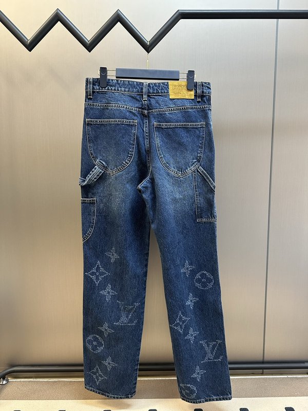LV 그라데이션 로고 청바지 001-275620