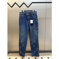 LV 그라데이션 로고 청바지 001-275620
