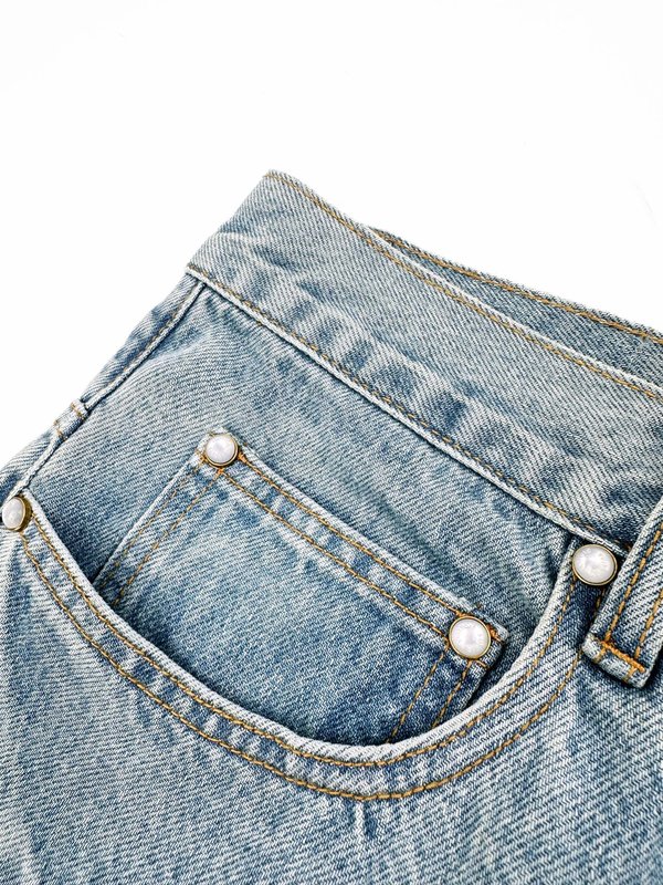 루이비통 로고 패치 데님 팬츠 001-275628