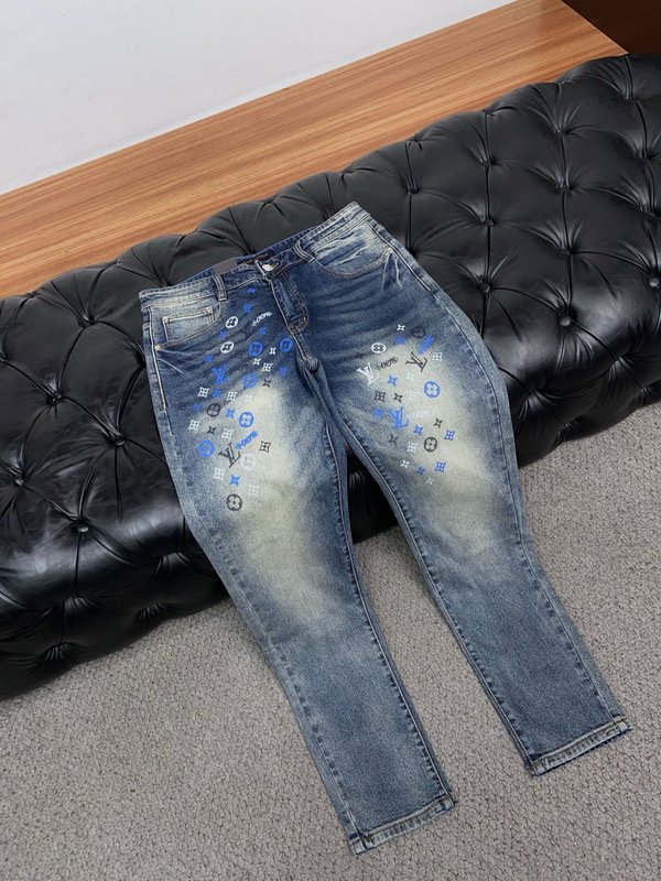 루이비통 슬림 스트레이트 청바지 001-275650