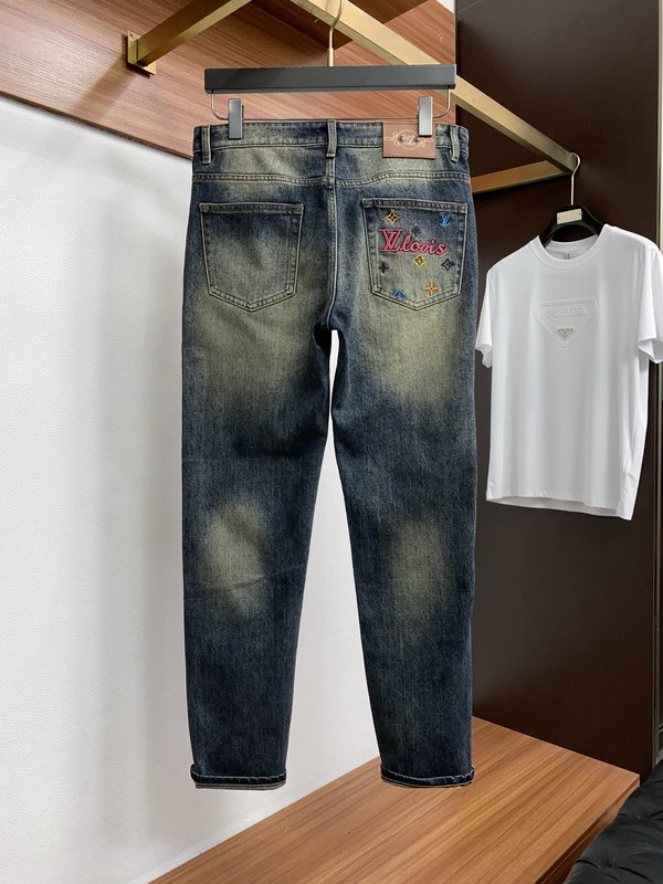 루이비통 슬림 스트레이트 청바지 001-275692