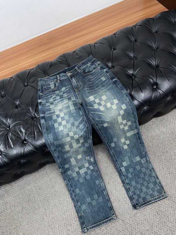 루이비통 슬림 스트레이트 청바지 001-275708