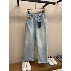 LV 세척 데님 와이드 레그 진 001-275720