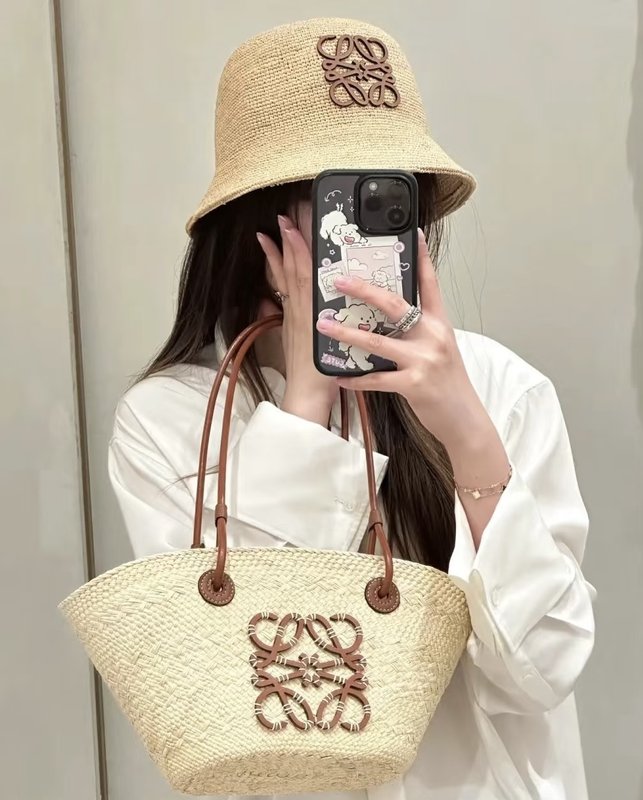 로에베 라피아 로고 버킷햇 001-275875