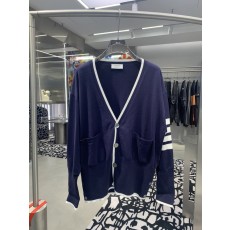 화이트 그레이 트림 V넥 가디건 001-276025