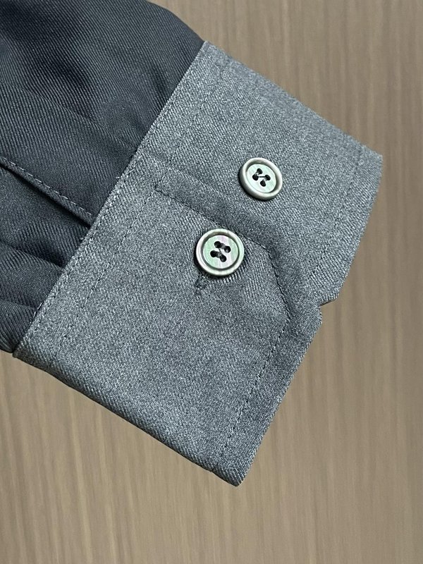 THOM BROWNE 컬러블록 후드 긴팔 셔츠 001-276082