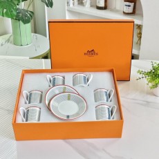 에르메스 에스프레소 커피잔 6개 접시 6개 세트 001-276163