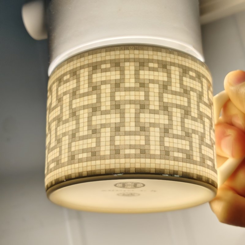 에르메스 회색 마차 더블 컵 & 받침 001-276243