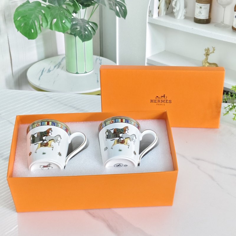 에르메스 V자형 더블 머그컵 001-276276