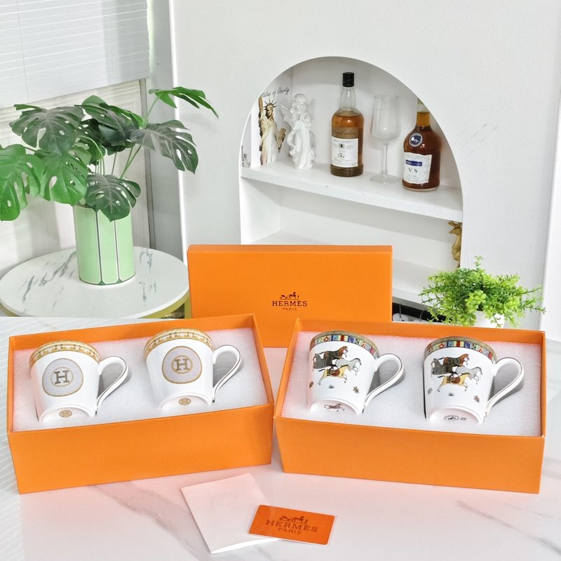 에르메스 V자형 더블 머그컵 001-276276
