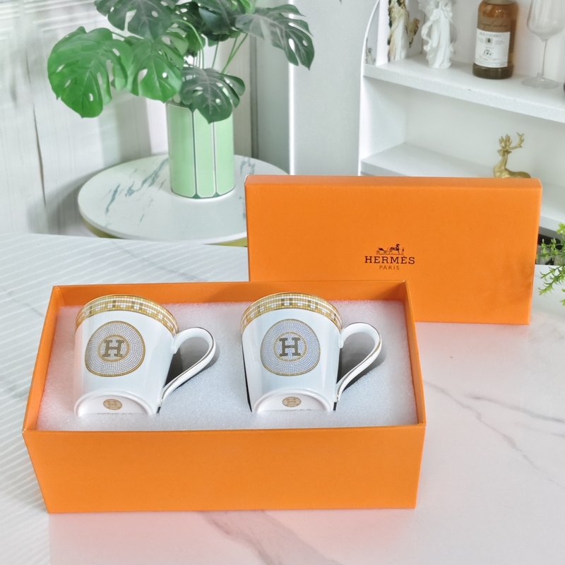 에르메스 V자형 더블 머그컵 001-276276