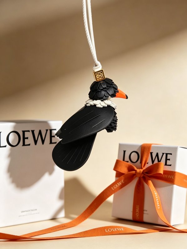 LOEWE Anagram 동물 테마 키링 펜던트 001-276418