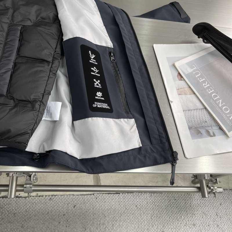아크테릭스 후드 지퍼 방풍 다운 재킷 001-276821