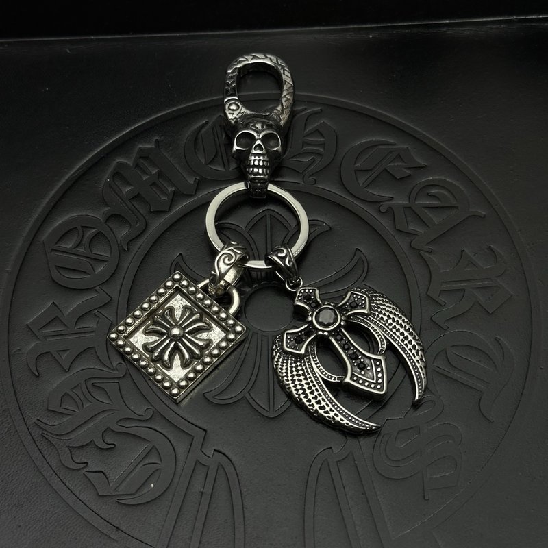 크롬 하트 키링 펜던트 실버 001-277082