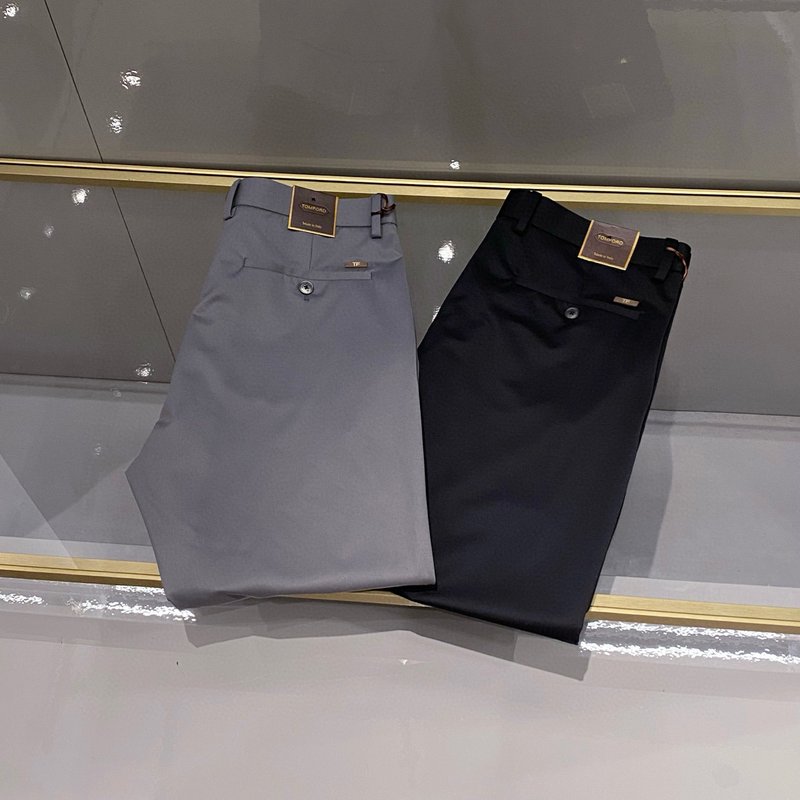 Tom Ford 남성 슬림핏 코튼 정장 바지 001-277124