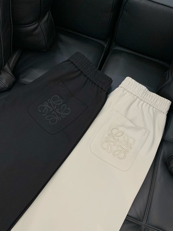 Loewe 캐주얼 자수 로고 팬츠 001-277193