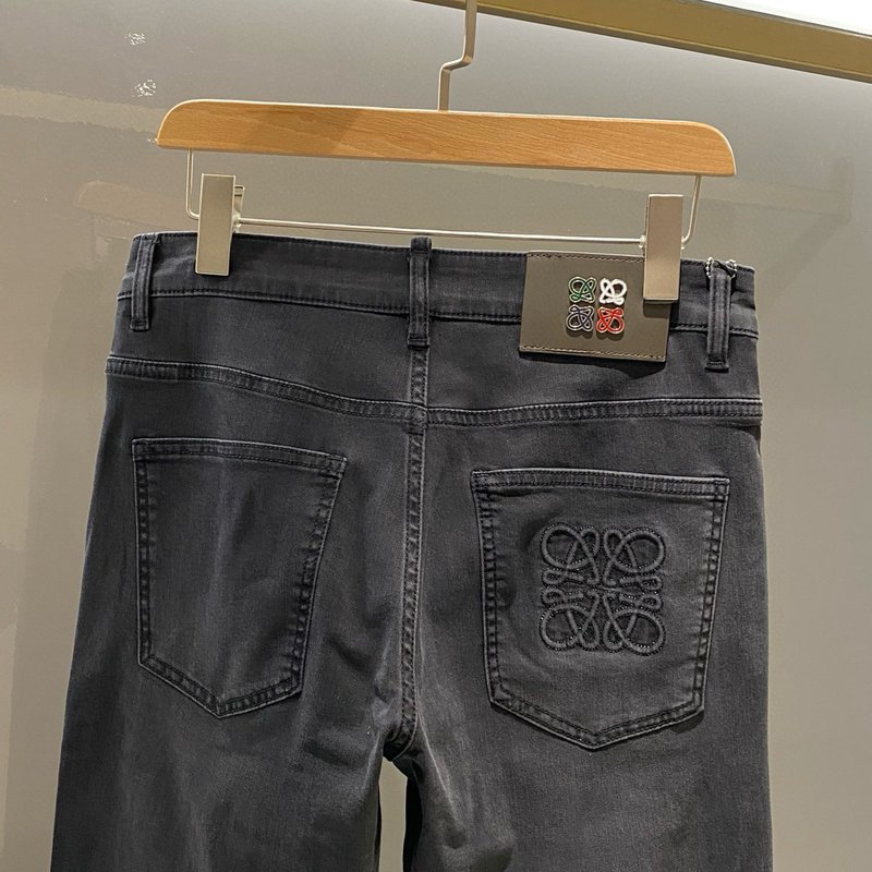 Loewe 남성 블랙그레이 스트레치 청바지 001-277219